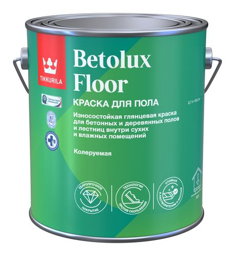 Краска Tikkurila/Tikkivala betolux floor для полов c гл 2,7л, детальное фото