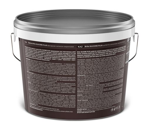 Краска BRITE silicone plus фасадная силикон-акриловая База а, ведро 2,7 л, изображение