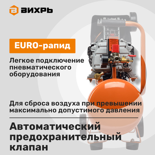 Компрессор масляный ВИХРЬ КМП-230/24, изображение