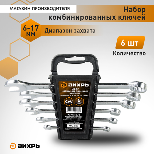 Набор ключей ВИХРЬ (73/6/5/6), крупный план