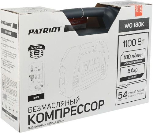 Компрессор PATRIOT поршневой безмасляный WO 180K, картинка