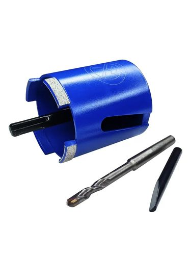 Коронка с центрирующим сверлом по стеклу и керамике (35х55 мм) VERTEXTOOLS 336-35-55, крупный план