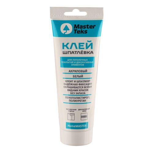 MasterTeks HM клей-шпатлевка акриловый туба 400 гр белый, крупный план