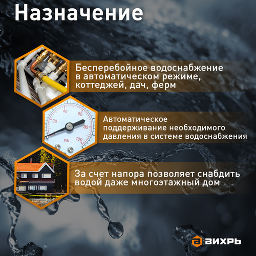 Станция насосная ВИХРЬ 370Вт, АСВ-370/2Ч, фотография