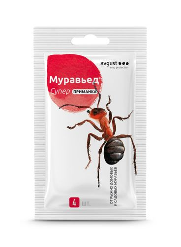Приманка для муравьев Avgust Муравьед 4 шт, вид