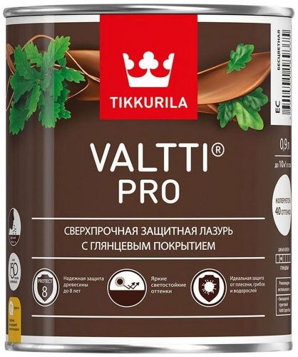 Лазурь защитная Tikkurila/Tikkivala Valtti Pro Базовая 0,9 л глянцевая, фотография