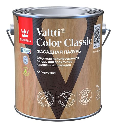 Антисептик Tikkurila/Tikkivala Valtti Color 2,7 л матовый, фотография