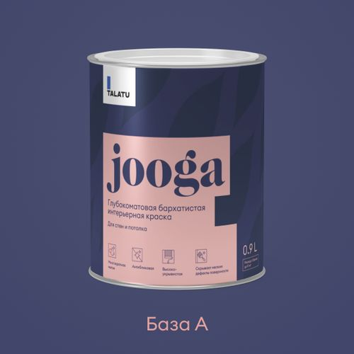 Краска для стен и потолков глубокоматовая TALATU JOOGA БАЗА A 0,9 л, вид