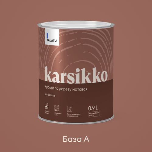 Краска по дереву матовая TALATU KARSIKKO БАЗА A 0,9 л, детальное фото