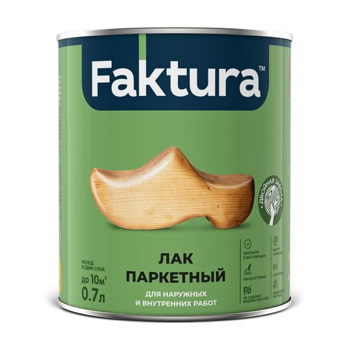 Лак FAKTURA паркетный,банка 0,7 л, изображение
