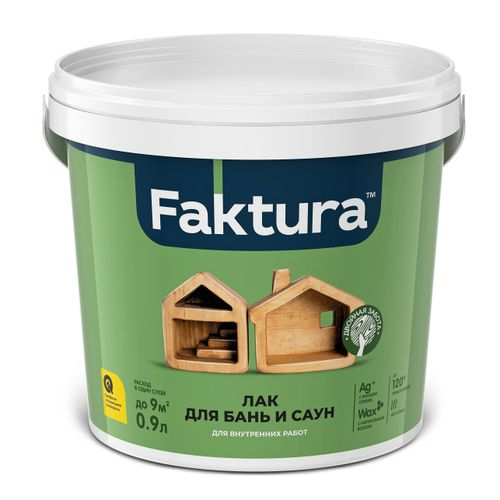 Лак FAKTURA для бань и саун,ведро 0,9 л, изображение