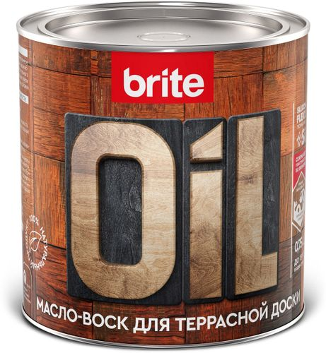 Масло-воск BRITE FLEXX для террасной доски бесцветное 0,75 л, изображение