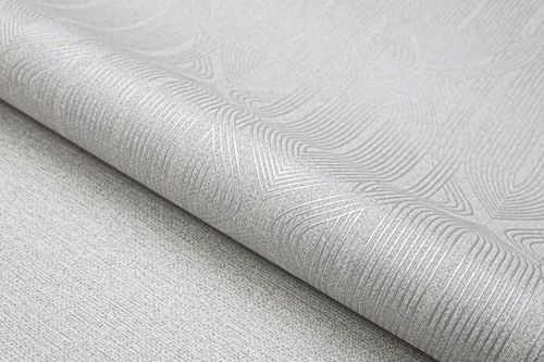Виниловые обои WallSecret Bottega 8707-24 светло-серые 1,06х10,05 м, вид