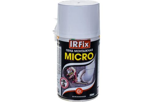 Монтажная пена IRFIX MICRO 250 мл всесезонная, крупный план