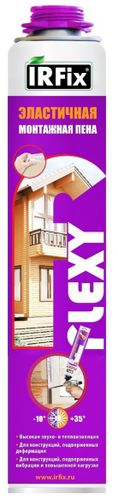 Пена эластичная акустическая IRFIX FLEXY профессиональная 850 мл всесезонная, крупный план