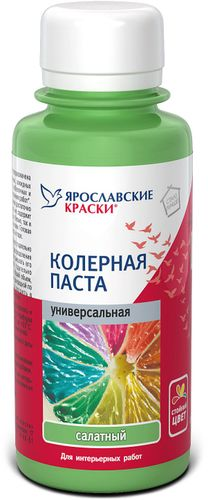 Паста колерная универсальная Ярославские краски салатный бутылка 0,1 л, фото