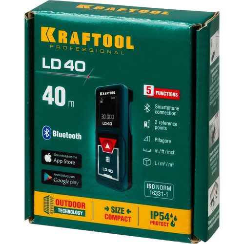 Лазерный дальномер KRAFTOOL LD - 40, 5-40 см, картинка