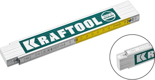 Линейка складная KRAFTOOL деревянная 2 м, крупный план