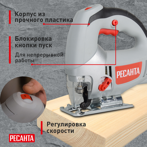 Лобзик электрический РЕСАНТА Л-80/750, крупный план