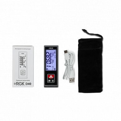 Лазерный дальномер RGK D40, 40 м, крупный план