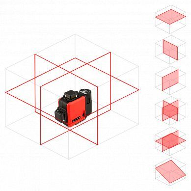 Лазерный уровень AMO LN 3D-360 RED, 20 м, вид