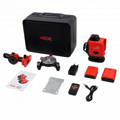 Лазерный уровень RGK ALPHA 4D, 20 м, фотография
