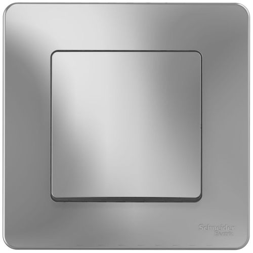 Выключатель 1-клавишный Schneider Electric BLANCA алюминий, детальное фото