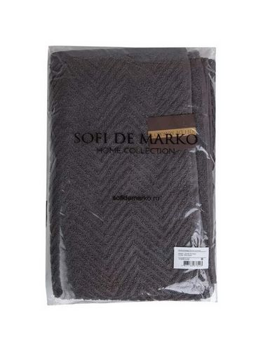 Полотенце махровое Sofi De Marko Victoria 50х70 антрацитовое, картинка
