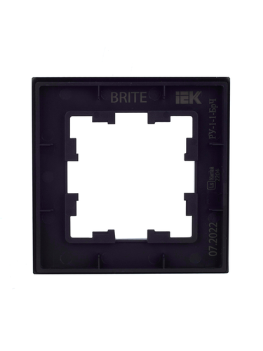 Рамка 1 пост IEK Праймер BR-M12-M-K02 черный, изображение