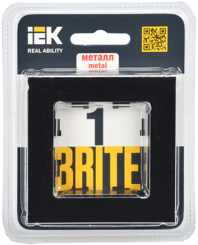 Рамка 1 пост IEK Праймер BR-M12-M-K02 черный, картинка