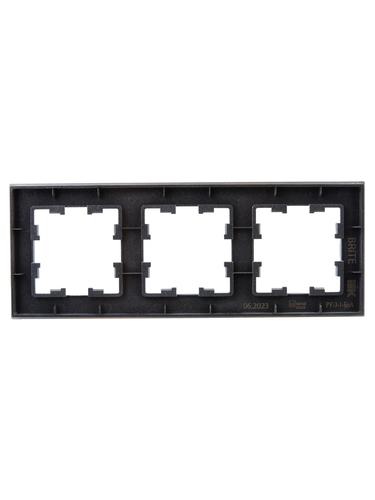 Рамка 3 поста IEK BRITE BR-M32-M-K47 алюминий, фотография
