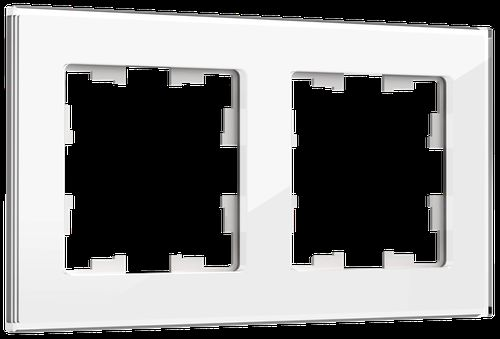 Рамка 2 поста IEK BRITE BR-M22-G-K01 белый, картинка