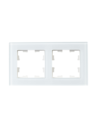 Рамка 2 поста IEK BRITE BR-M22-G-K01 белый, вид