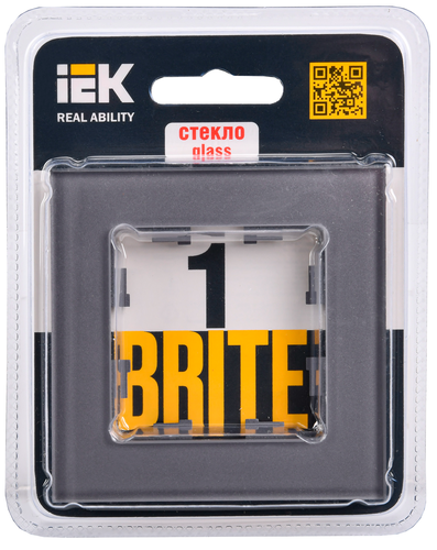 Рамка 1 пост IEK BRITE серый, вид