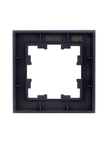 Рамка 1 пост IEK BRITE дымчатый, картинка