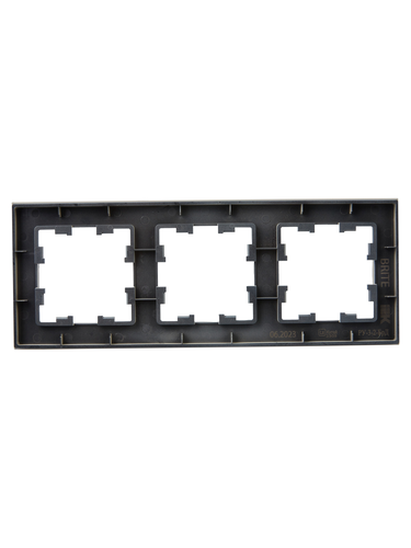 Рамка 3 поста IEK BRITE BR-M32-G-K30 дымчатый, фото