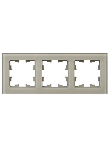 Рамка 3 поста IEK BRITE BR-M32-G-K30 дымчатый, картинка