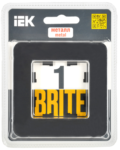 Рамка 1 пост IEK Праймер BR-M12-M-21-K02 черный, изображение