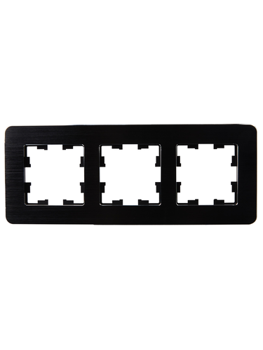 Рамка 3 поста IEK BRITE BR-M32-M-21-K02 металлик черный, вид