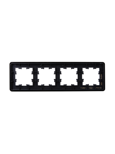 Рамка 4 поста IEK BRITE BR-M42-M-21-K02 металлик черный, фотография