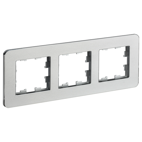 Рамка 3 поста IEK BRITE BR-M32-M-01-K47 алюминий, изображение