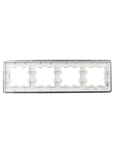 Рамка 4 поста IEK BRITE BR-M42-M-01-K47 алюминий, вид