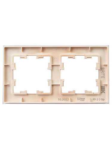 Рамка 2 поста IEK BRITE персиковый матовый, вид