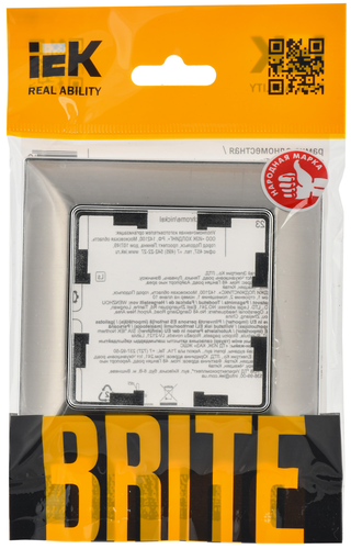 Рамка 1 пост IEK BRITE хром/никель, изображение