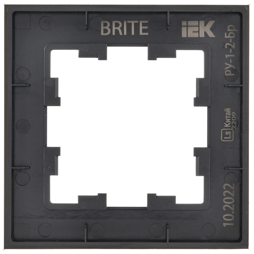 Рамка 1 пост IEK BRITE черный матовый, фотография