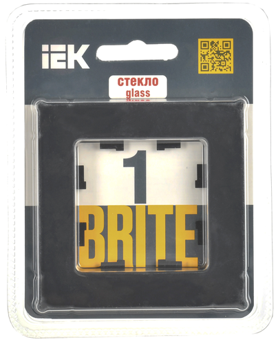 Рамка 1 пост IEK BRITE черный матовый, вид