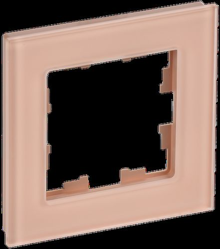 Рамка 1 пост IEK BRITE персиковый матовый, изображение