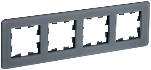 Рамка 4 поста IEK BRITE BR-M42-G-41-K53 графит, фотография
