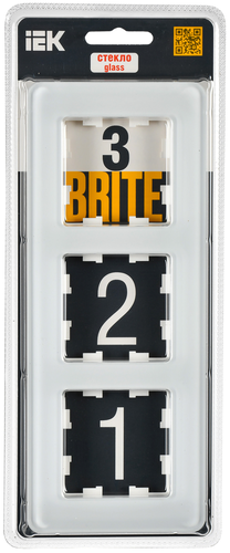 Рамка 3 поста IEK BRITE BR-M32-G-41-K01 белый, картинка