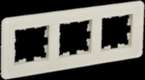Рамка 3 поста IEK BRITE песчаный, вид